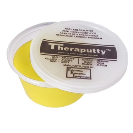 Fabrication Enterprises 10-0967 CanDo Theraputty Exercise Material; 3 Oz.; Yellow - X-soft 10-0967
